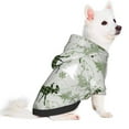 thumbnail image 2 of Fotbe green plaid Moose tree Print Small Dog Sweater Hoodies Pet Grey Hooded Soft Fleece Sweatshirts with Pocket Fall Winter Puppy Cat Sweaters Warm Clothes-X-Small, 2 of 7