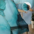 thumbnail image 5 of Teal Golden Marble Sheer Curtains 72 Inches Long 2 Panels Set, Window Sheer Curtains for Living Room/Bedroom, Aesthetics Modern Abstract Art Light Filtering Rod Pocket Curtain 52'' x 72'' x 2, 5 of 7