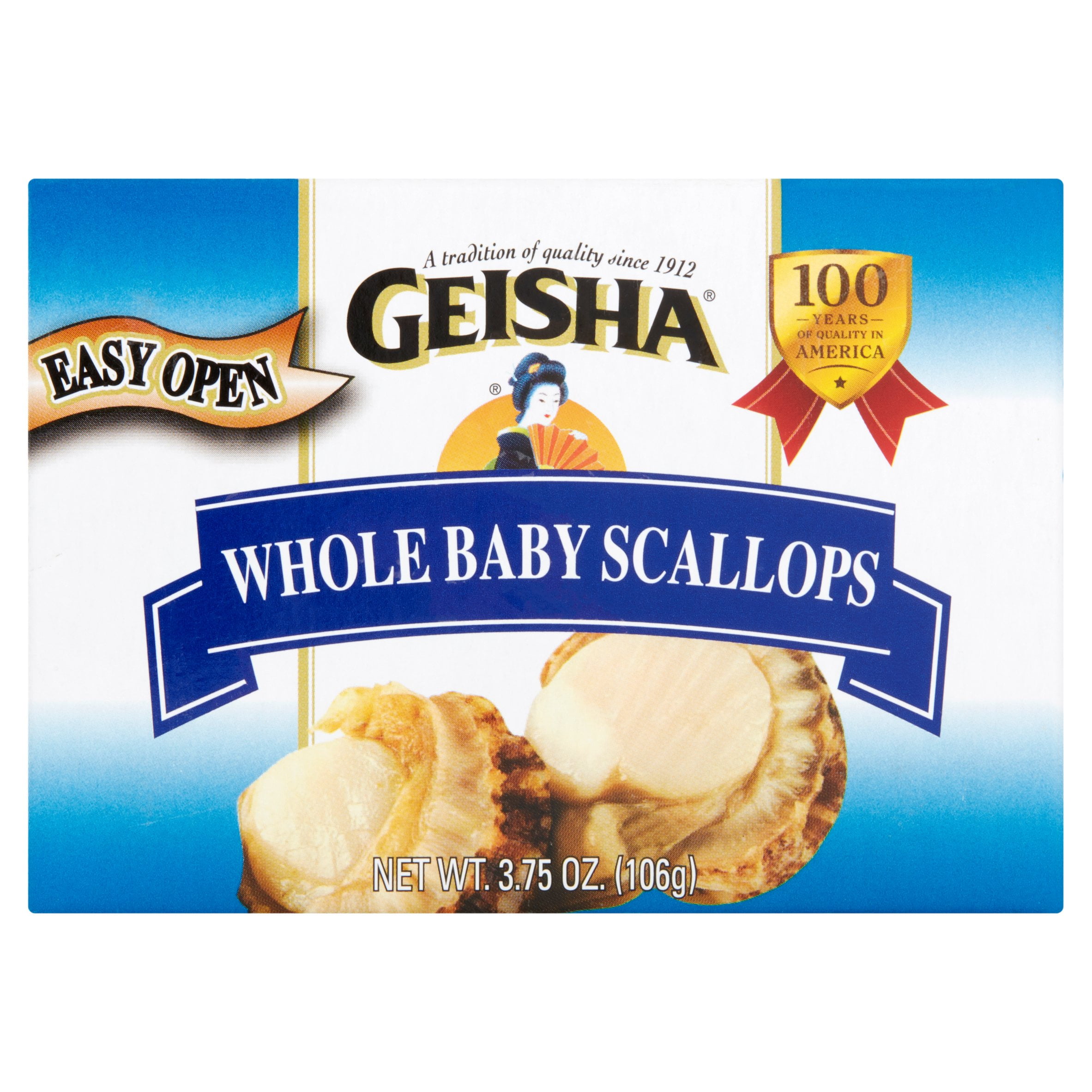 Geisha Whole Baby Scallops, 3.75 oz