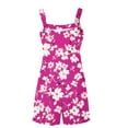 thumbnail image 5 of Alkepwun Overalls for Women Summer Floral-Print Sleeveless Casual Wide Leg Short Jumpsuit with Pockets Lightweight Comfort Breathable Loose Plus Size Daily Rompers, 5 of 6