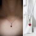 thumbnail image 3 of Rosec Jewels Lab Grown Ruby Heart Pendant (0.9 Ct, AAAA Quality) - Infinity Dangle Necklace - Ready to Gift, 10K White Gold, 3 of 6