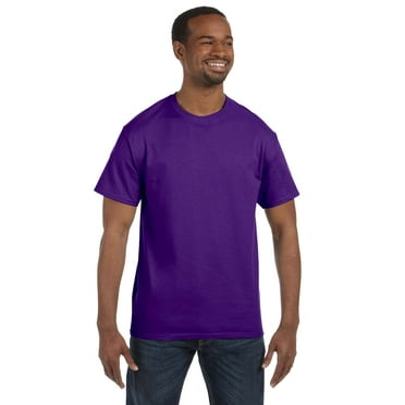 Gildan G500 Adult Heavy Cotton T-Shirt, Purple, 2X, Pack Of 3, Mens T-Shirts
