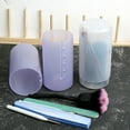thumbnail image 5 of LULULION 1Pc Lavender PVC Makeup Brush Storage Bucket Organizer with Cover for Travel and Desktop Use, 5 of 7
