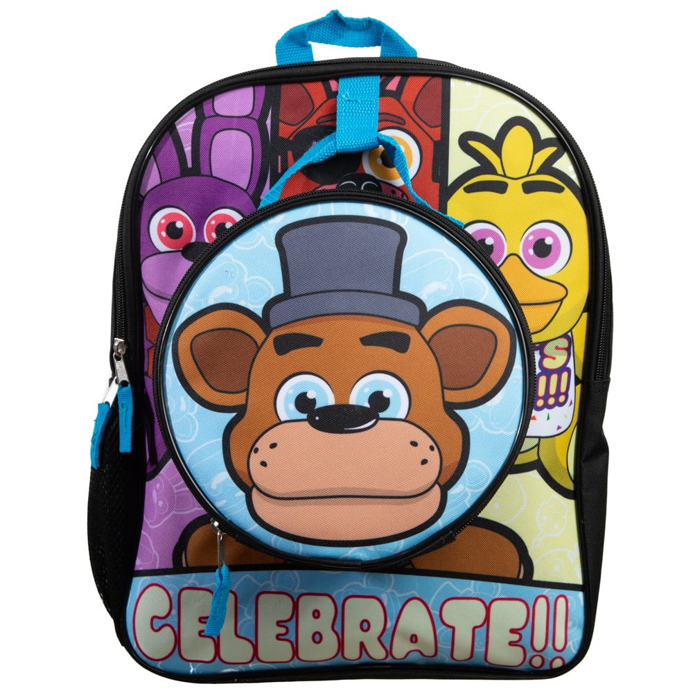 Five Nights at Freddy's Backpack 3 Piece Set Including Lunchbag Schoolbag and Pencil Case for Kids Boys Girls Teens