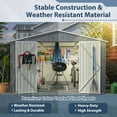 thumbnail image 4 of 10X8 FT Outdoor Storage Shed, All Weather Metal Sheds with Lockable Doors, Tool Shed for Garden, Patio, Backyard, 4 of 5