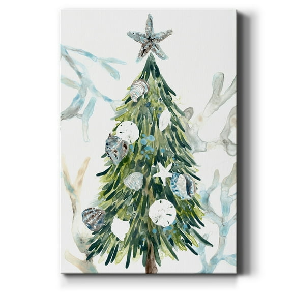 Coastal Christmas Shell Collection B- Gallery Wrapped Canvas