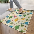 thumbnail image 4 of Beige Toned Dinosaur and Palm Tree Pattern Door Rugs,Washable Non Slip Door Mats Indoor,Decorative Door Mats,Entry Mat Indoor for Entrance,Bedroom,Kitchen,Bathroom,17"x30", 4 of 6