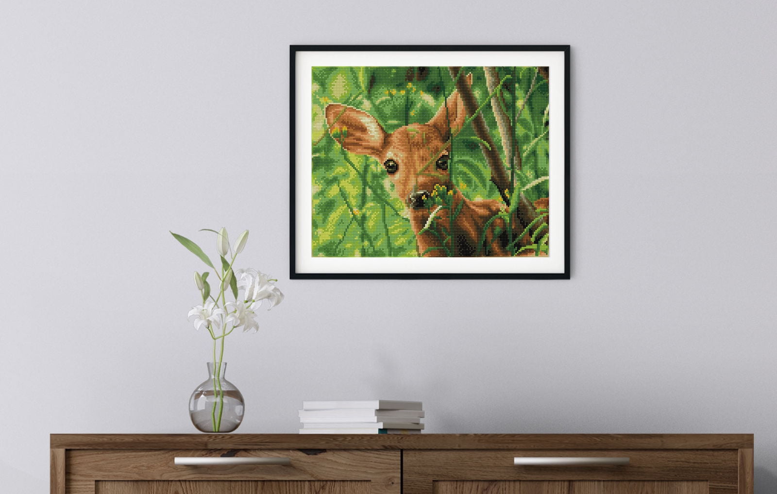 Diamond Dotz Forest Babe - Pre-Framed Kit Deer Diamond Painting Kits for Adults - Diamond Art Kits a Relaxing Creative Craft Kit with Dotz Gems  16"x13"