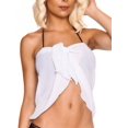 thumbnail image 5 of Gustave Women's Short Sarongs Beach Wrap Sheer Bikini Wraps Chiffon Cover Ups Skirt for Swimwear Swimsuit (White), 5 of 7