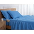 thumbnail image 3 of Mainstays by Becky G. & Alejandra 3-Piece Blue Eyes Super Soft Microfiber Bed Sheet Set, Twin-XL, 3 of 10