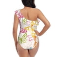 thumbnail image 5 of Honeii Retro Colorful Butterfly for women's one-piece swimsuit featuring a chic one-shoulder design experience elegance and style in the water-Medium, 5 of 6