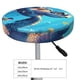 thumbnail image 4 of Balery Colorful Underwater Plant Turtle Fundas de asiento para taburete de bar redondo de tela de terciopelo ajustables que protegen de arañazos y manchas para sillas de 14 a 17 pulgadas.-13 inch, 4 of 7