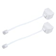 thumbnail image 1 of 2X 6P2C RJ11 Macho A Hembra Dos Formas Telefono Divisor Convertidor Cable, 1 of 5