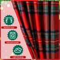 thumbnail image 3 of Christmas Red Plaid Curtains 52" w x 84" L Red Tartan Plaid Curtain Farmhouse Xmas Window Drapes for Living Room Bathroom Home Decoration, 3 of 7