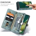 thumbnail image 5 of Galaxy Note 20 Ultra Case, Allytech Premium PU Leather Flip Stand Zipper Multiple Cards Slots Magnetic Closure Detachable Back Cover Wallet Pocket Case for Samsung Galaxy Note 20 Ultra, Green, 5 of 8