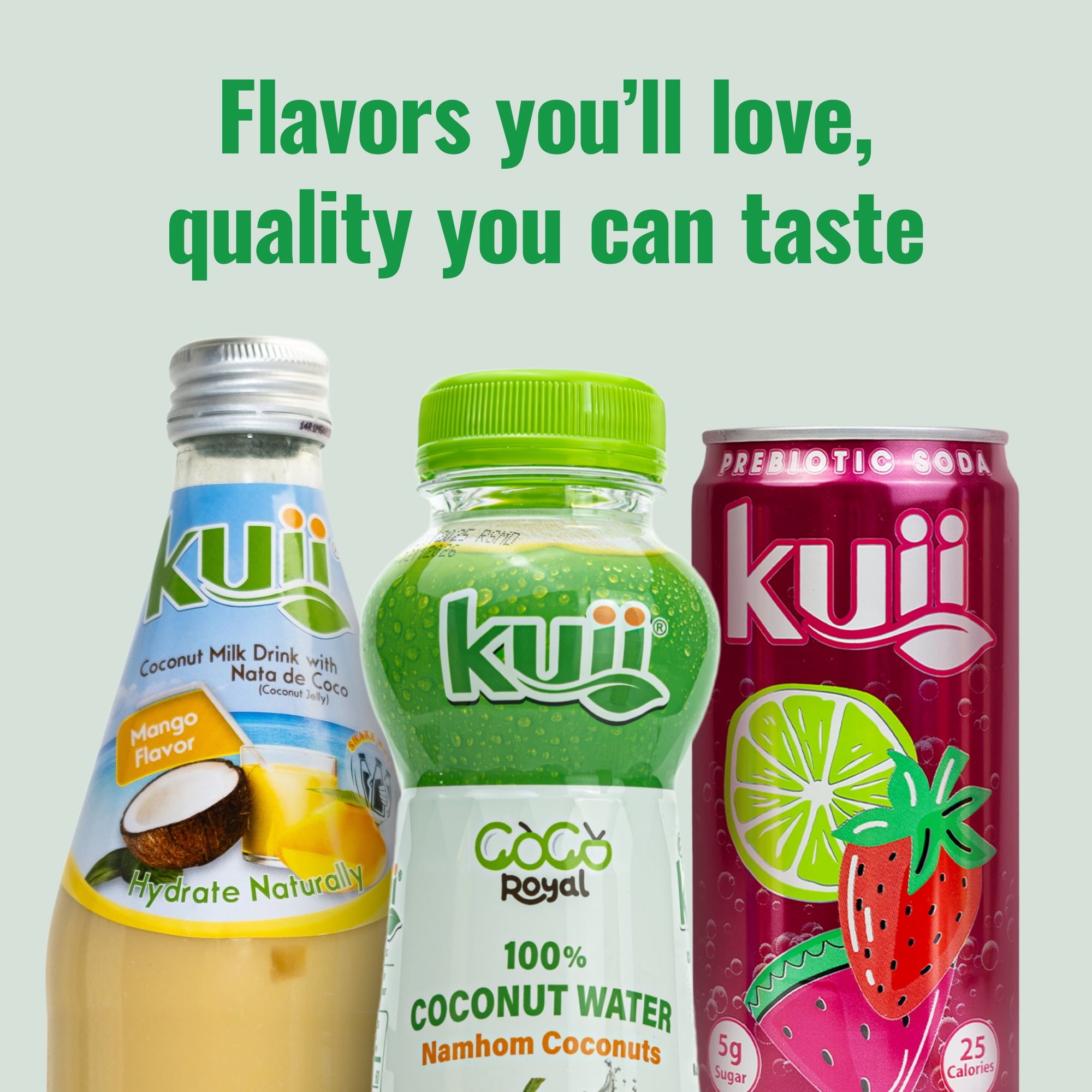 Kuii 100% Coconut Water, 11.8 fl oz Namhom Coconut Premium Drink