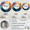 thumbnail image 4 of Designart "Light Dance" Abstract Collages Rund Mirror For Wall Decor - Large Multi-Color Round Print Mirror - Round Coastal Mirror 23" x 23" Inch - Wall Mounted Round Large Mirror, 4 of 5