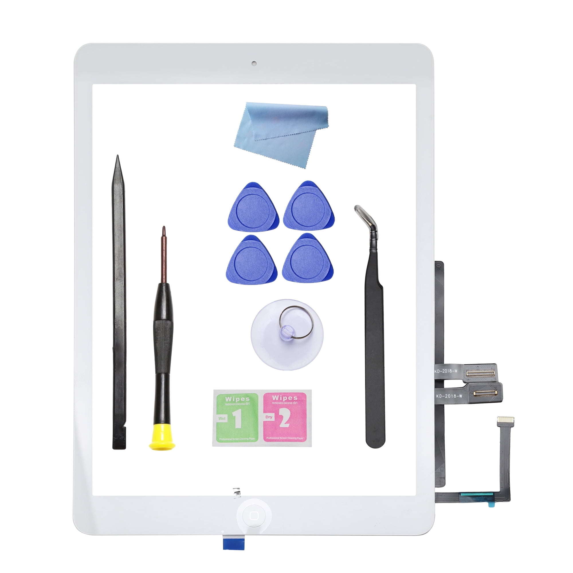 Screen Replacement for iPad 6th-digitizer replacement parts kits for iPad 6 6th generation 2018 9.7 inch model a1893 a1954 with home button & repair tools