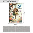 thumbnail image 3 of Spring Autumer Birdhouse Garden Flag Welcome For Outside A Birdhouse In A Field Of Flowers A Bird Flying By12×18 In Double Yard Flag Outdoor Farmhouse Decoration Home Festival Gazebo Terrace, 3 of 6