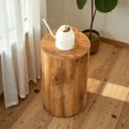 thumbnail image 2 of Tcbosik Round Side Table, 12 inch Small End Table, Simple Accent Table for Living Room, Bedroom, No Assembly Required, Wood Color, 2 of 8