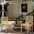 thumbnail image 2 of Teak Wood Kasandra Outdoor Patio Dining Side Chair, A-Grade Teak Wood, 2 of 5