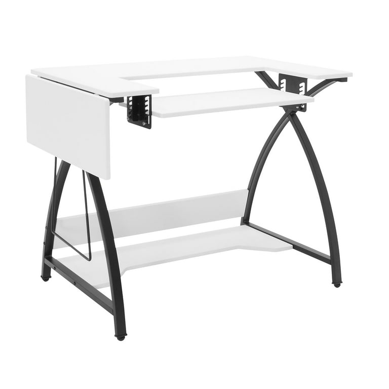Sew Ready 13332 Comet Modern Sewing Table in Black / White