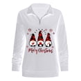 thumbnail image 4 of Pntutb Mujeres Otoño Invierno Estampado de Navidad Cuello en V Cremallera Manga larga tops Jersey Blusa Sudaderas Pntutb Pntutb-4276, 4 of 7