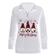 thumbnail image 4 of Pntutb Mujeres Otoño Invierno Estampado de Navidad Cuello en V Cremallera Manga larga tops Jersey Blusa Sudaderas Pntutb Pntutb-4274, 4 of 7