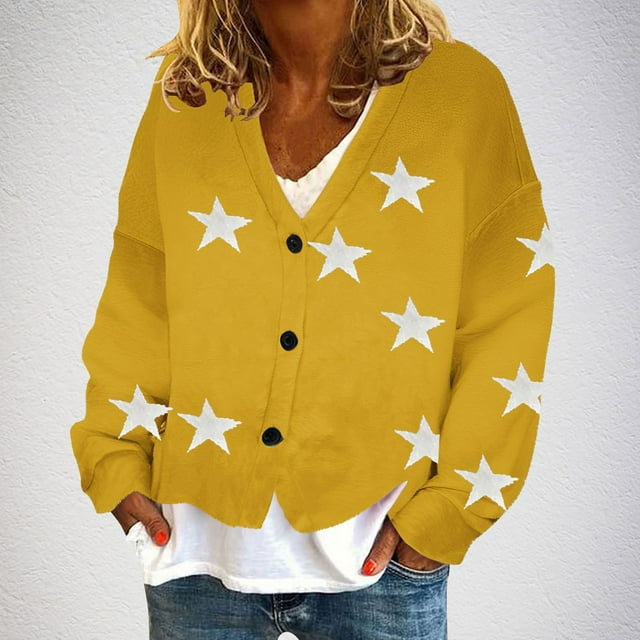 Amzcrzy Cardigans pour Femmes Cardigan Décontracté pour Femmes Veste de Mode à Boutons Cardigan pour Femmes Vestes pour Femmes Hauts à Manches Longues pour Femmes Vêtements pour Femmes Hauts pour Femmes