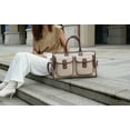 thumbnail image 2 of MKF Collection Genevieve Color Block Vegan Leather Women's Pewter Duffel Bag by Mia K, 2 of 10