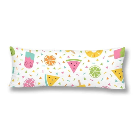 Gckg Colorful Summer Tropical Fruit Ice Cream Pillow Covers
