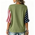 thumbnail image 3 of Womens 9/11 25th Anniversary Shirt 3/4 Sleeve Patriotic T Shirts | Never Forget 911 Memorial Shirt,Loose Crew Neck Graphic T-Shirt,Printed American Flag T-shirt,Casual Tee Tops, XL, 3 of 3