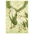 thumbnail image 2 of Hoytema, Theo van 18x24 Black Ornate Wood Framed with Double Matting Museum Art Print Titled - Five storks in a meadow, 2 of 4