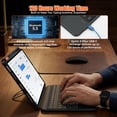 thumbnail image 3 of Magnetic Detachable Keyboard Case for iPad Pro 13" M4/M5, Backlit Trackpad, Pencil Holder, 360° Rotatable Kickstand,Black, 3 of 7