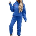 thumbnail image 4 of IROINNID Tracksuit For Women 2 Pieces Set Fall Winter Outfits Sports Tracksuits Long Sleeve Pullover Hoodies Pants Suit Athletic Set,Purple, 4 of 4