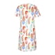 thumbnail image 5 of Vestido de manga corta con estampado plisado de plumas de colores creativos y cuello redondo de verano para mujer Pompotops ghjkhdj13507, 5 of 8