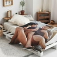 thumbnail image 5 of Custom Bed Throw Blankets with Photos Text,Personalised Fleece Blanket Customized Picture Memory Gift for Wife Husband Couples (1 Photo Blanket, 80 × 120cm), 5 of 6
