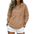 thumbnail image 5 of merlath 2026 Zip Up Hoodies for Women Fall Winter Casual Sweatshirts Zipper Oversized Lightweight Cute Jackets with Pockets Size M, 5 of 7