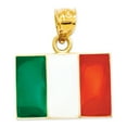 thumbnail image 1 of 14K Yellow Gold Solid Enameled Italy Flag Pendant, 1 of 2