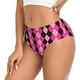 thumbnail image 2 of Fotbe pink and black argyle Calzones Estampados para Mujer – Ropa Interior de Algodón, Cómoda, Suave y Elástica-Large, 2 of 6