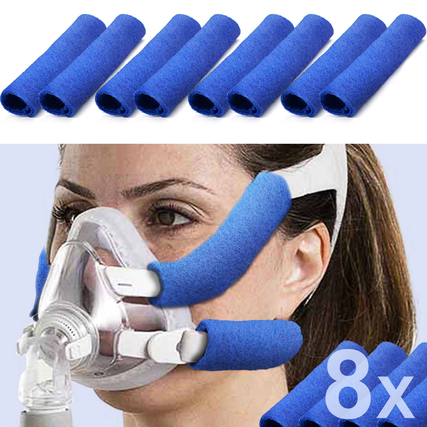 8 Pack CPAP Headgear Strap Covers, Universal CPAP Mask Pads, Reduce Red  Marks & Skin Irritation 