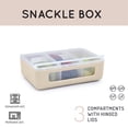 thumbnail image 3 of 3 Compartment Plastic Snack Box Food Storage Container, Wisteria, Designed to Help with Portioning Snacks and Small Meals, 3 of 8