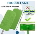 thumbnail image 2 of 8 Pcs Reusable Mop Pads Compatible with SwifferSweeper Mop, Wet and Dry Flat mop Cover, Washable Pads for Surface/Hardwood Floor Cleaning (Mop is Not Included), 2 of 6