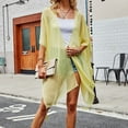 thumbnail image 5 of Xijirk Women's Sheer Chiffon Swimsuit Coverup Loose Kimono Cardigan with Tassel Beach Cover Up,One Size, 5 of 6