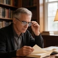thumbnail image 4 of Gafas de lectura semisín montura en negro y dorado, enfoque automático, alta definición, ligeras y sin montura, para hombre y mujer, cómodas todo el día, portátiles, 4 of 4