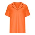 thumbnail image 6 of Yuzhih Womens Short Sleeve Golf Shirts V Neck Business Dressy Casual Tops Summer Collared Solid Trendy Outdoor Workout Tees, 6 of 7