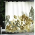 thumbnail image 3 of Ambesonne Tropical Shower Curtain, Blooming Orchids Leaves, 69"Wx84"L, Sage Green, 3 of 4