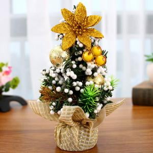 Fancyleo 1 PCS Mini Christmas Tree Best Choice Christmas Decoration for Table and Desk Tops Small 20cm/7.8in Tall Christmas Pine Tree Perfect for Your Home or (Best Table Decoration Ideas)