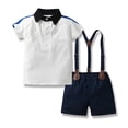 thumbnail image 2 of Boy Baby Clothes Boys Kids Summer Cotton Rolled Short Sleeved Casual 12 18 24 Month 3T 4T 5T Boys' Clothing Sets with Pocket Tops T-shirt+Shorts Pajamas Outfit Set 2PCS, 2 of 9