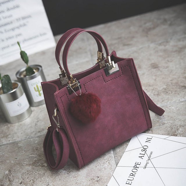 Bolso de mujer Frosted Bolso de mujer Fur Ball Bolso bandolera de un solo hombro Bolsos de mujer